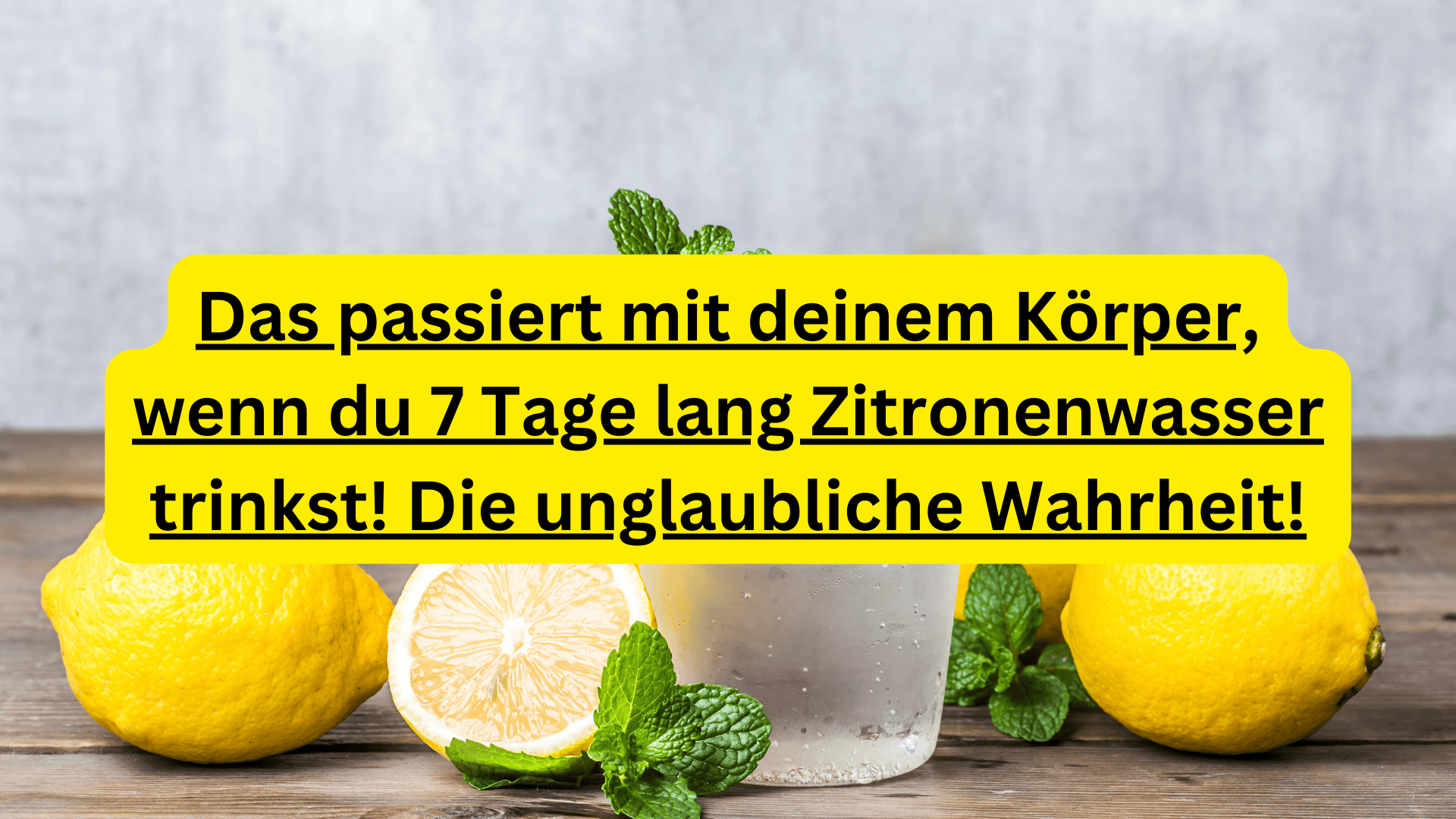 Zitronenwasser Wirkung